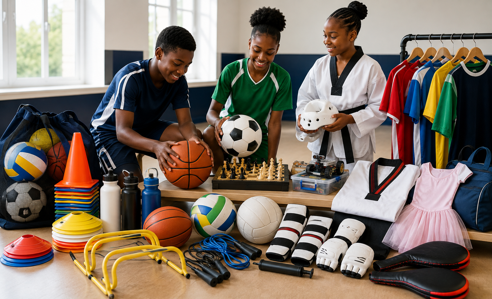 Sports equipment and uniforms for schools, sports clubs, and families in Kenya